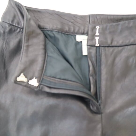 Laura Leigh Ltd VINTAGE Women's Black Leather Pants| Sz 8 |High Wasted | 80s 90s - Picture 6 of 9